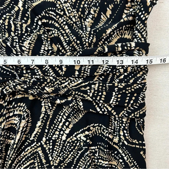 Vintage Evan Picone Faux Wrap Dress Size 12, V-Neck, Midi, Lightweight, Summer - Picture 9 of 11